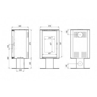 Печь DEFRO HOME ORBIS TOP, 9кВт, белая сталь