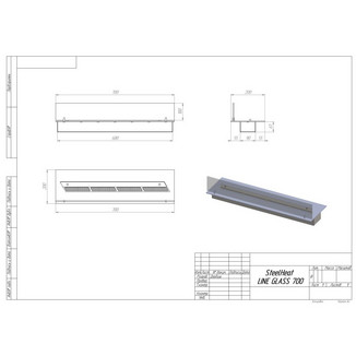 Топливный блок SteelHeat LINE GLASS 700