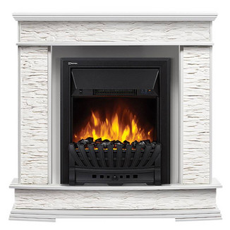 Каминокомплект Scala Classic белый дуб, камень белый с очагом ELECTROLUX Classic EFP/P- 1020LS