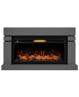 Каминокомплект Firelight Lindos 40 серый с очагом Aurora RTFP/P-AR40LS Р/В