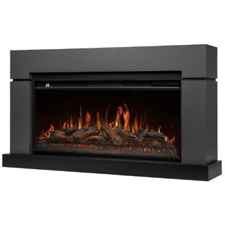 Каминокомплект Firelight Lindos 40 графит с очагом Aurora RTFP/P-AR40LS