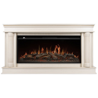 Каминокомплект Firelight Olympia 40 слоновая кость патина с очагом Aurora RTFP/P-AR40LS