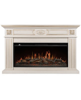 Каминокомплект Firelight Siena 40 слоновая кость с золотой патиной с очагом Aurora RTFP/P-AR40LS