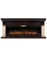 Каминокомплект Firelight Michigan 60 камень мол., темный дуб с очагом Aurora RTFP/P-AR60LS