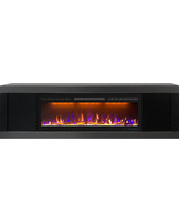 Каминокомплект портал-тумба Concord серый графит с очагом Crystal 50 RF