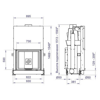 Каминная топка F 750W (Stav)