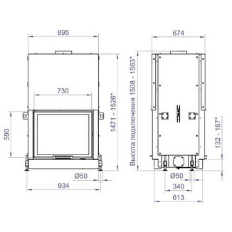 Каминная топка DF 750G (Stav)