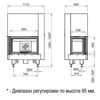 Каминная топка CFL 850B (Stav)
