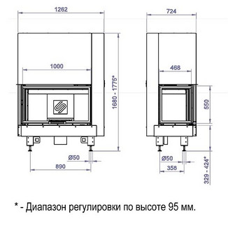 Каминная топка CFL 1000B (Stav)