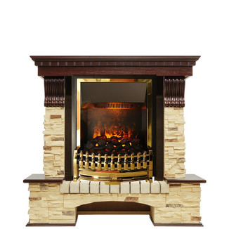 Каминокомплект Dimplex Pierre Lux темный дуб, сланец с очагом Atherton
