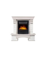 Каминокомплект Forte Classic камень белый, шпон беленый дуб с очагом ELECTROLUX Classic EFP/P- 1020LS угловой
