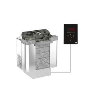 Электрическая печь SAWO CUMULUS CML-80Ni2-P (8,0 кВт, выносной пульт, нержавейка, встроенный блок мощности, облицовка – талькохлорит)