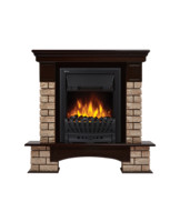 Каминокомплект Forte Wood Classic камень коричневый, шпон темный дуб с очагом ELECTROLUX Classic EFP/P- 1020LS