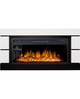 Каминокомплект Modern белый с черным с очагом Vision 42 LOG LED