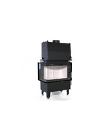 Топка DEFRO HOME RIVA SM BL SHORT, 16 кВт, 737/465/482мм, угловое стекло слева, с водяным контуром