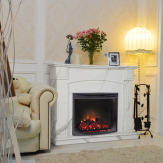 Электрокамин RealFlame Carolina Marble 25,5 WT Evrika 25,5 LED