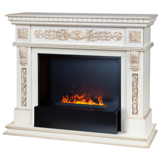 3D электрокамин RealFlame Estella 26 WT Black вставка + 3D Cassette 630 Panel