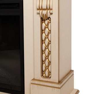 3D электрокамин Corsica Lux 26 WT с Black вставка + 3D Cassette 630 Panel