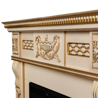 3D электрокамин Corsica Lux 26 WT с Black вставка + 3D Cassette 630 Panel