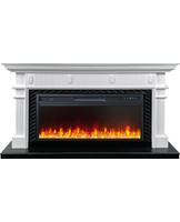 Каминокомплект Carlyle белый-черный с очагом Vision 42 LED