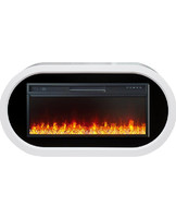 Каминокомплект Ellips белый с черным с очагом Vision 42 LED