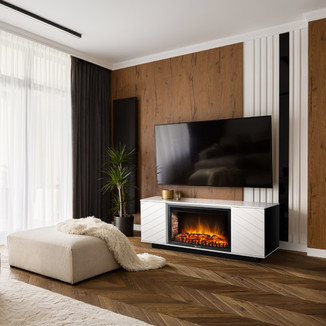 Каминокомплект Como 30 белый, черный с очагом Electrolux: EFP/P-3020LS N