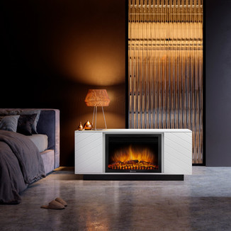 Каминокомплект Como 30 белый, черный с очагом Electrolux: EFP/P-3020LS N